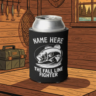 Personalized Name Fall Line Bass Can Cooler