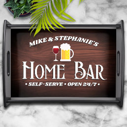 Personalized Name/Family Home Bar Serving Tray