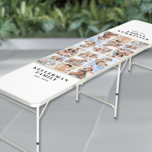 Personalized Name Family Photo Collage Beer Pong Table