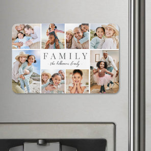 Personalized Name Family Photo Collage Magnet