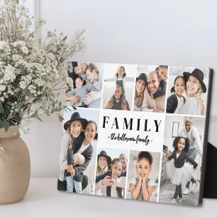 Personalized Name Family Photo Collage Plaque