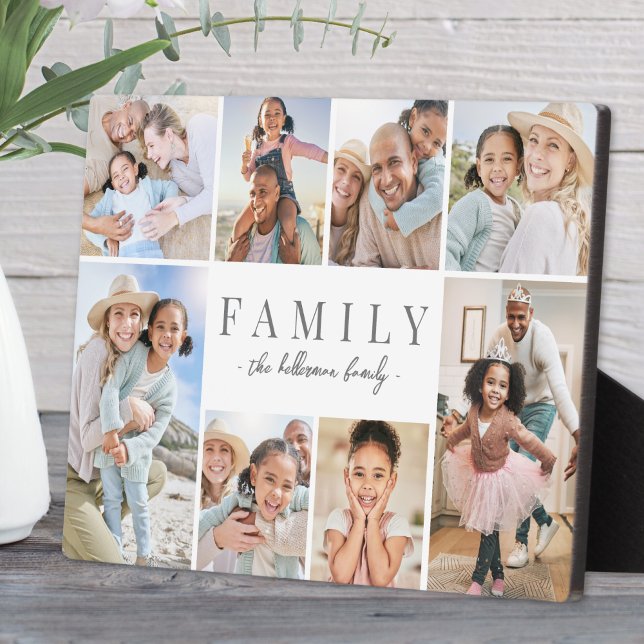 Personalized Name Family Photo Collage Plaque (Personalized Name Family Photo Collage plaque)