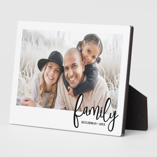 Personalized Name Family Photo Plaque (Side)