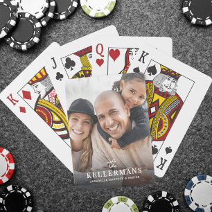 Personalized Name Family Photo Poker Cards
