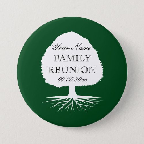Personalized name family reunion party buttons