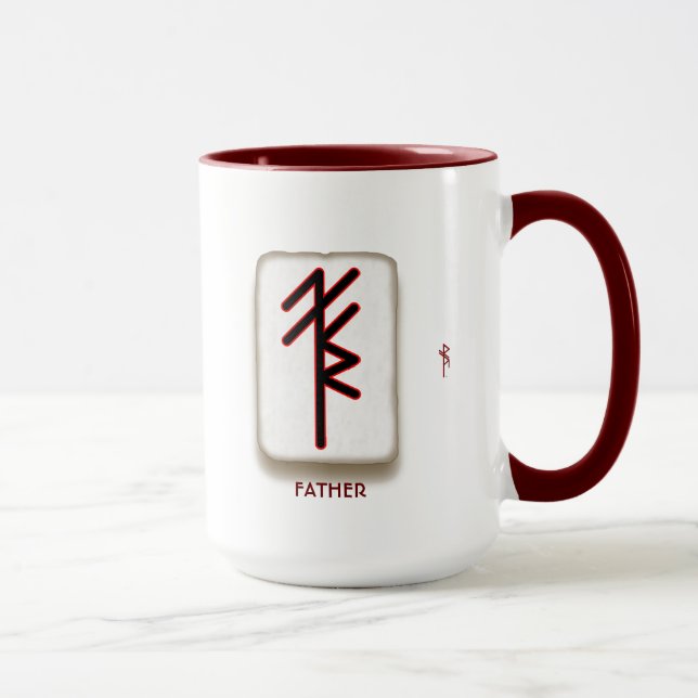 Personalized Name FATHER - PHIL bindrune Mug (Right)