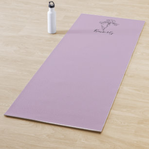 Personalized name February iris Birth Flower Yoga Mat
