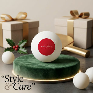 Personalized Name Festive Merry Christmas Ping Pong Ball
