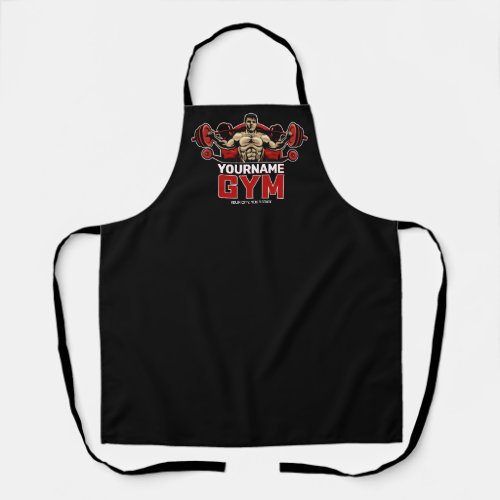 Personalized NAME Fitness Home GYM Weight Lifting Apron