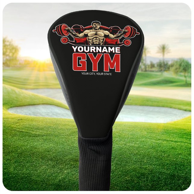 Personalized NAME Fitness Home GYM Weight Lifting  Golf Head Cover (Creator Uploaded)