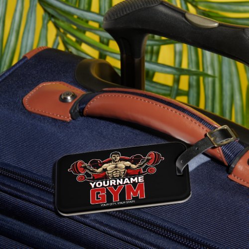 Personalized NAME Fitness Home GYM Weight Lifting  Luggage Tag