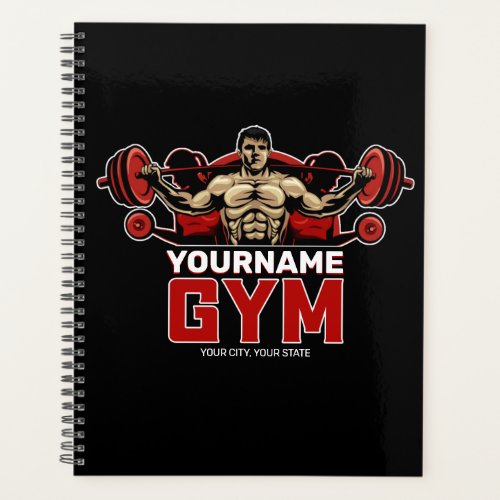Personalized NAME Fitness Home GYM Weight Lifting  Planner