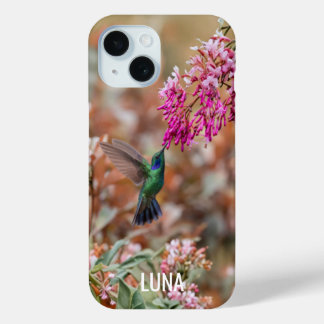 Personalized name floral birds phone case 
