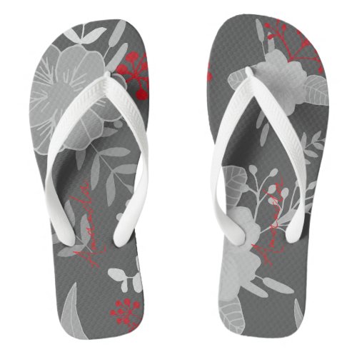 Personalized Name Floral  Flip Flops
