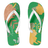 Kelly green flip store flops