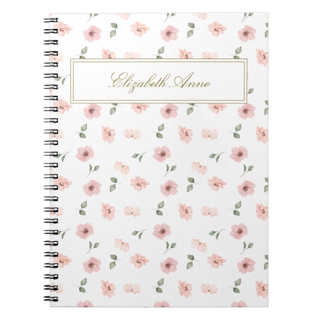 Personalized Name Floral Notebook (Front)