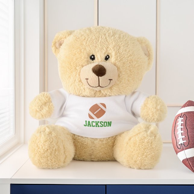 Personalized Name Football Jersey Teddy Bear (Creator Uploaded)