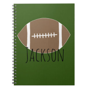 Personalized Name Football Notebook