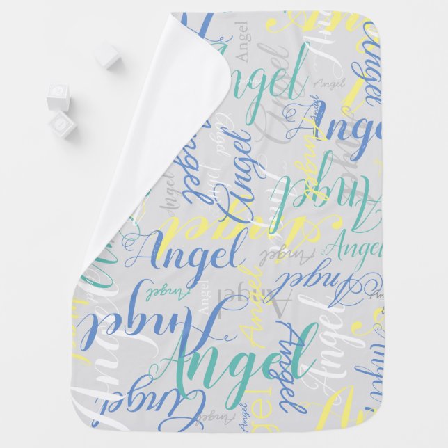 Personalized Name for Angel Baby Blanket (In Situ)