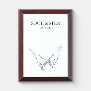 Personalized Name for Best friend Print Award Plaque