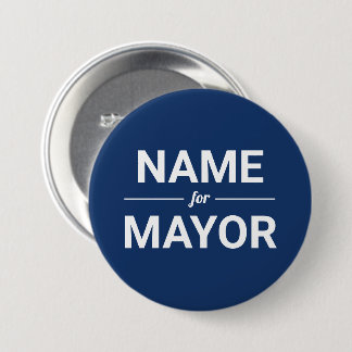 Personalized Name for Mayor Custom Colors & Text Button