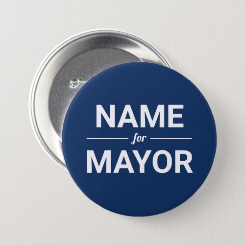 Personalized Name for Mayor Custom Colors  Text Button