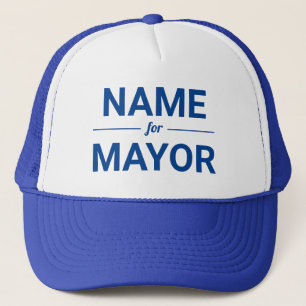 Personalized Name for Mayor Custom Text Election Trucker Hat