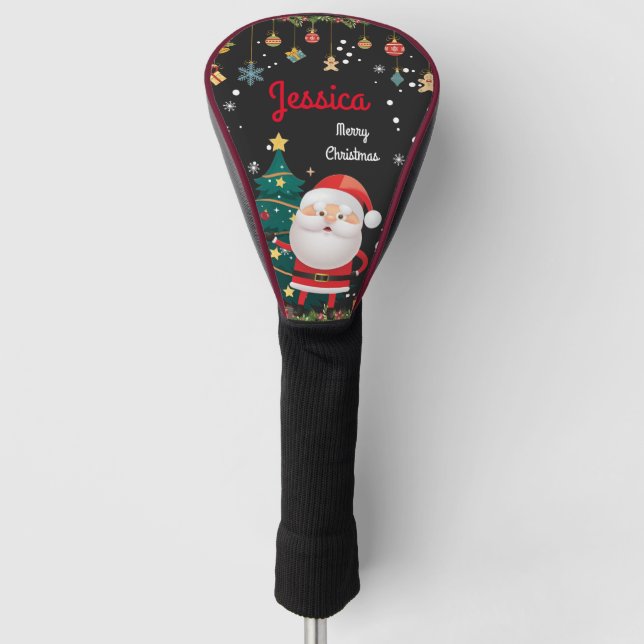 Personalized Name For Your Child, Santa Christmas  Golf Head Cover (Front)