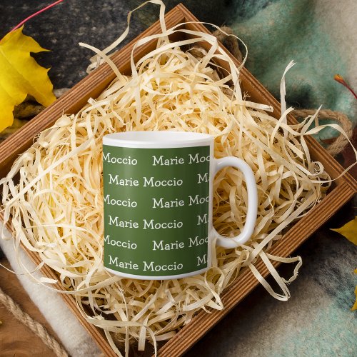 Personalized Name Forest Green  Giant Coffee Mug