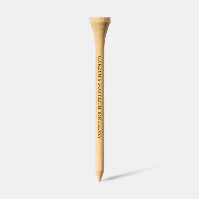Personalized Name Fortieth Birthday Unique  Golf Tees (Side)