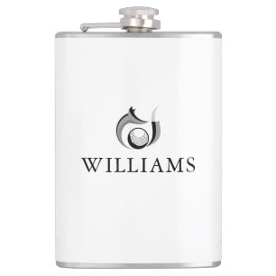 Personalized Name Fox And Golf Ball Flask