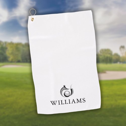 Personalized Name Fox And Golf Ball Golf Towel