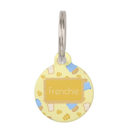 Personalized Name French Toast Cat Pet ID Tag