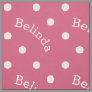 Personalized Name Fresh Pink Polka Dot Girl's Fabric