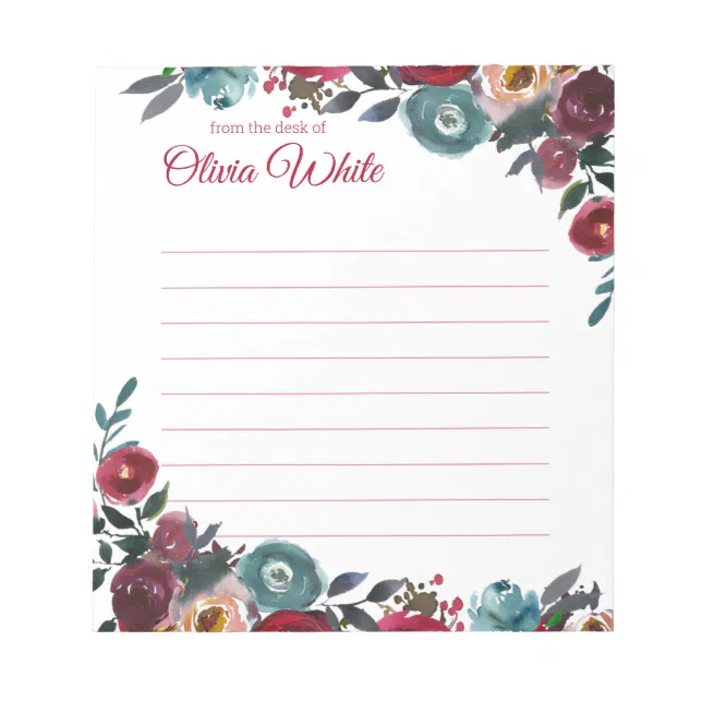 Personalized Name | From The Desk Of Notepad | Zazzle