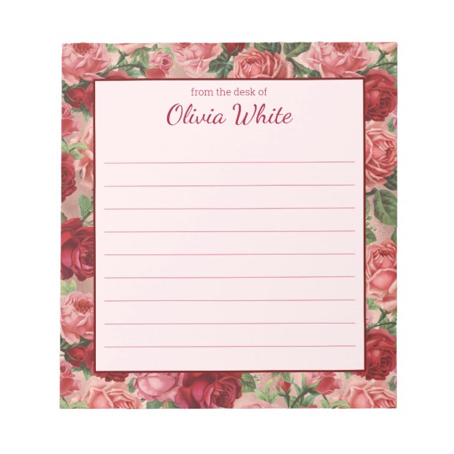 Personalized Name | From The Desk Of Notepad (Front)