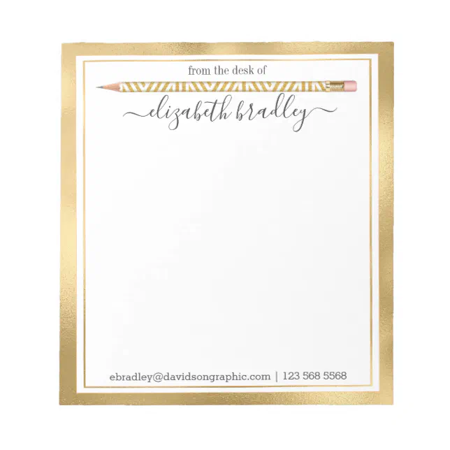 Personalized Name | From The Desk Of Notepad | Zazzle