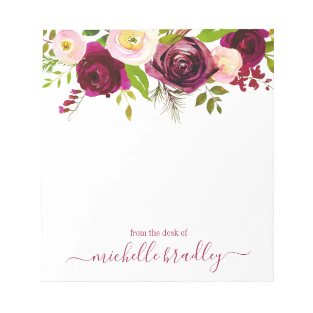 Personalized Name | From The Desk Of Notepad | Zazzle