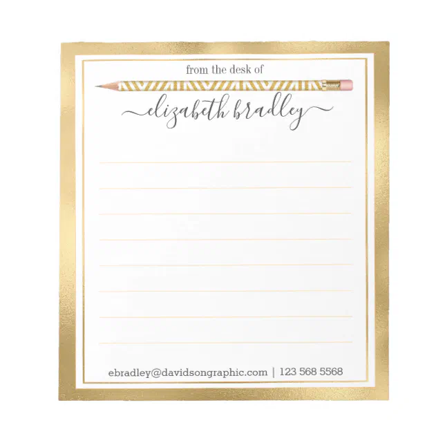 Personalized Name | From The Desk Of Notepad | Zazzle