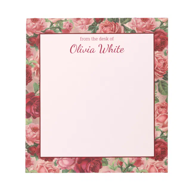 Personalized Name From The Desk Of Notepad | Zazzle