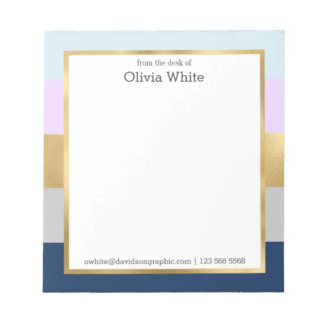 Personalized Name | From The Desk Of Notepad | Zazzle