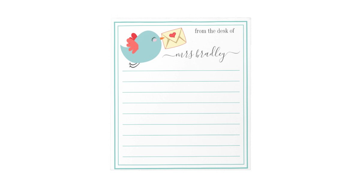 Personalized Name | From The Desk Of Notepad | Zazzle