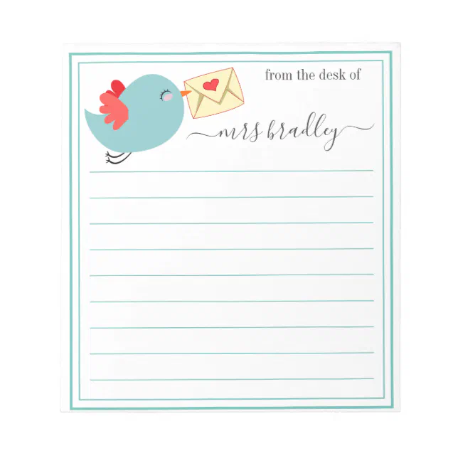 Personalized Name | From The Desk Of Notepad | Zazzle