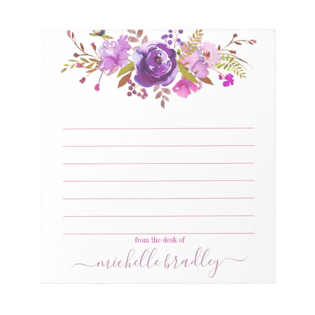 Personalized Name | From The Desk Of Notepad (Front)