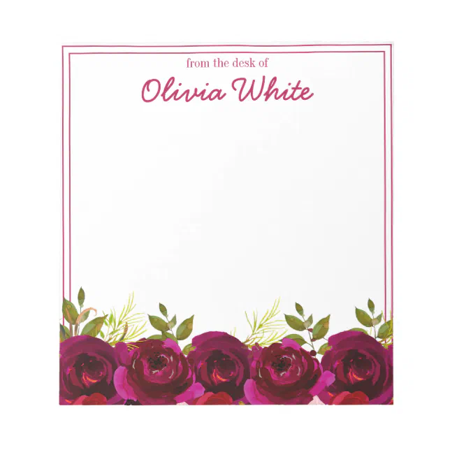 Personalized Name | From The Desk Of Notepad | Zazzle