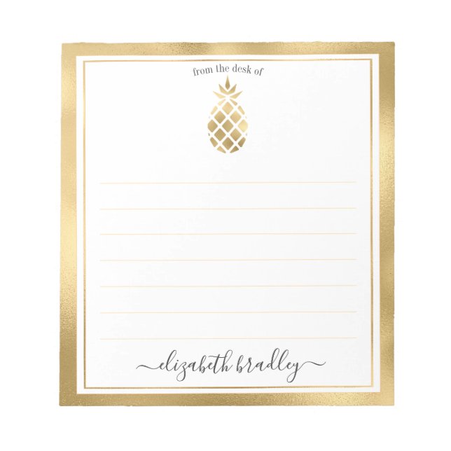 Personalized Name | From The Desk Of Notepad (Front)
