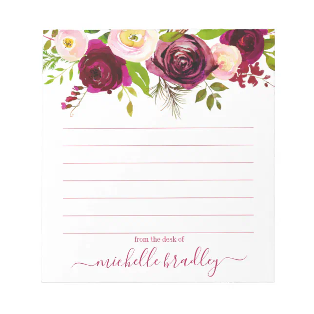 Personalized Name | From The Desk Of Notepad | Zazzle