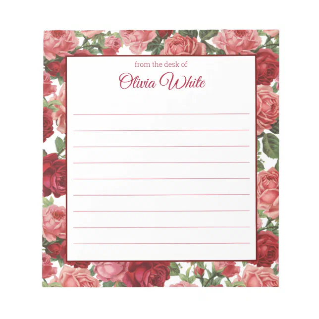 Personalized Name | From The Desk Of Notepad | Zazzle