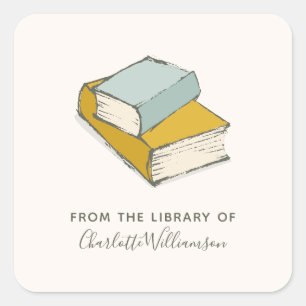 Personalized Name From The Library of Bookplate