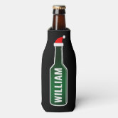 Christmas Tree Pattern Zipper Beer Bottle Coolie